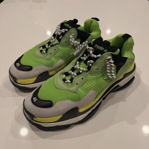 Balenciaga Triple S Men's Sneakers Size 46 EU / 13 US Lime Green Art No. 541623